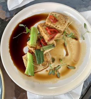 Crispy chilli tofu  at Wine & Reason in Worthing