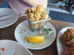 Palm calamari at Wine & Reason in Worthing