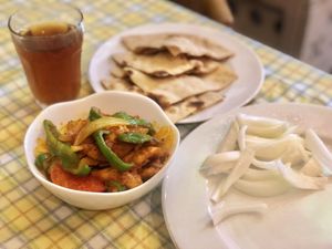 Fresh rotis made from whole wheat & assorted vegetables ... proper indian  at Downtown B's in Tokyo