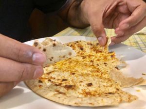 customized mom’s style chapati made with love ... pure vegetarian & vegan . especially ordered non menu item at Downtown B's in Tokyo