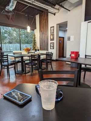 Restroom is that way at ITSO Vegan in Grand Prairie