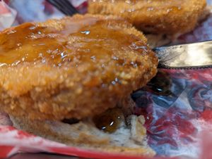 Chick'n waffles at ITSO Vegan in Grand Prairie