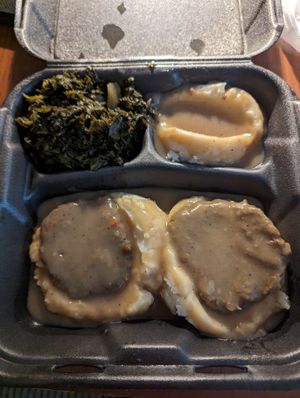 Not a great picture since I got the meal to go but it was fantastic. at ITSO Vegan in Grand Prairie