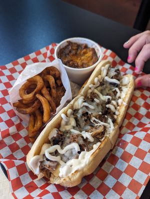 Philly sandwich at ITSO Vegan in Grand Prairie