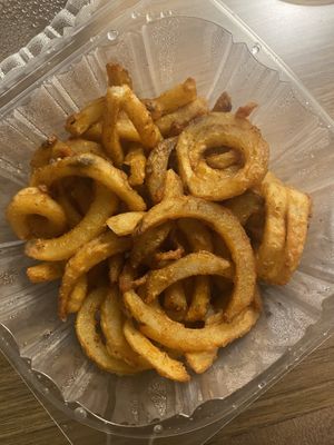 Curly friess  at ITSO Vegan in Grand Prairie