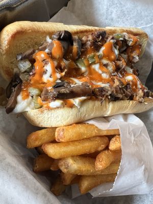 Philly cheesesteak  at ITSO Vegan in Grand Prairie