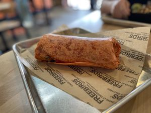 Burrito with Cayenne pepper wrap at Freebirds World Burrito  in San Marcos