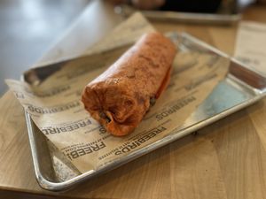 Burrito with cayenne pepper wrap at Freebirds World Burrito  in San Marcos