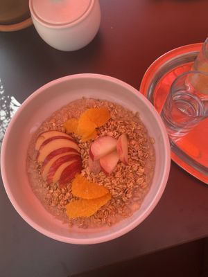 Vegan porridge  at Vitra Haus Cafe in Weil Am Rhein