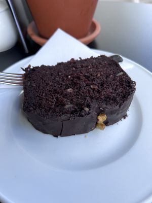 chocolate nut cake  at Vitra Haus Cafe in Weil Am Rhein