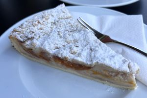 apricot cake  at Vitra Haus Cafe in Weil Am Rhein