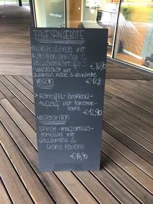 Daily specials  at Vitra Haus Cafe in Weil Am Rhein