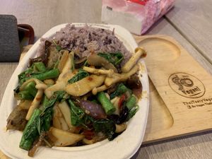 Pad krapao mushrooms - my favourite  at So Vegan - Gateway Ekkamai in Bangkok