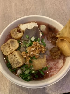 Delicious ‘red’ soup at So Vegan - Gateway Ekkamai in Bangkok