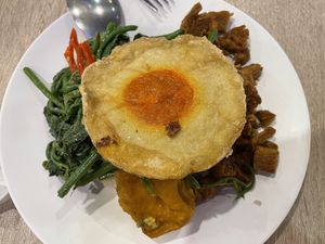 With rice from the buffet, 75 baht  at So Vegan - Gateway Ekkamai in Bangkok