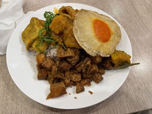 With rice from the buffet, 75 baht  at So Vegan - Gateway Ekkamai in Bangkok