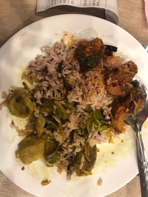 Mint mock ribs half eaten at So Vegan - Gateway Ekkamai in Bangkok