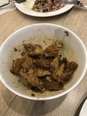 delicious “beef” tofu (looked better irl, it was so good we ate a lot before i took the pic!)   at So Vegan - Gateway Ekkamai in Bangkok