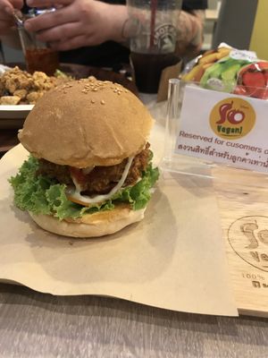 Vegan Burger  89 baht at So Vegan - Gateway Ekkamai in Bangkok