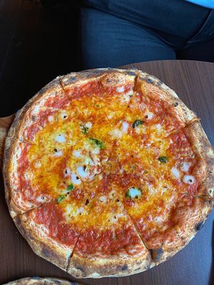 Margherita pizza at Pizza Triangle in Newcastle-under-lyme