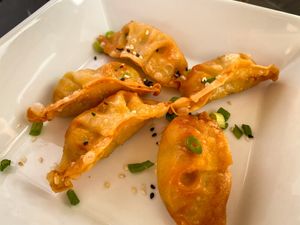Fried gyozas at Temari Sushi in Willemstad