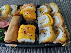 Delicious rolls with a variety of toppings and fillings at Temari Sushi in Willemstad