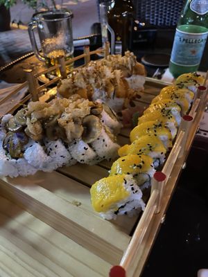 Kari-kari, flexitarian and hurumaki rolls at Temari Sushi in Willemstad