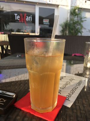 fresh ice tea at Temari Sushi in Willemstad