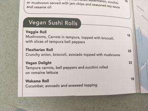 vegan sushi at Temari Sushi in Willemstad