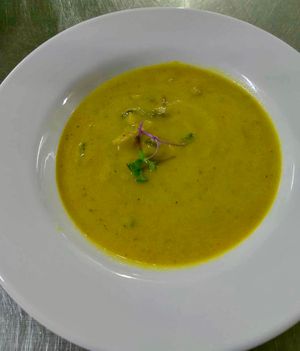 Carrot and curry soup
Soup of the day at Planta Baja Restaurant in Ensenada