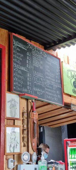 Beverages at La Ventanita in El Castillo
