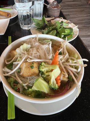 Vegetarian noodle bowl  at Pho Sen 2 in Clackamas
