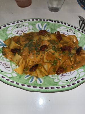 Romesco and vodka  at Cesarina in San Diego