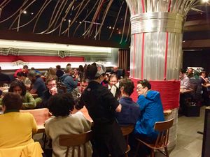 Lively interior at Ippudo in San Francisco