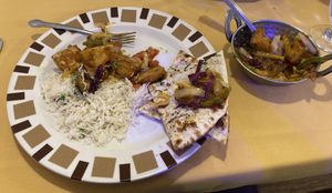 It smelled so good I forgot to take a picture before starting to eat.  The dum aloo was so good! at Jewel Of India in San Luis Obispo