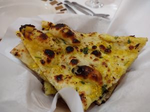 Vegan Garlic Naan (make sure to specify "vegan.") at Jewel Of India in San Luis Obispo