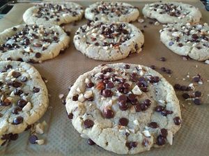 Vegan chocolate chip cookies  at Le Poisson Sans Bicyclette in Brussels