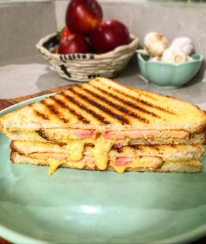 Smoked Tofu and Dijon Toastie at Dauns in East London