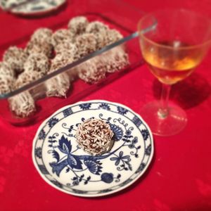 Swedish Rum, Oat and Chocolate balls at Dauns in East London