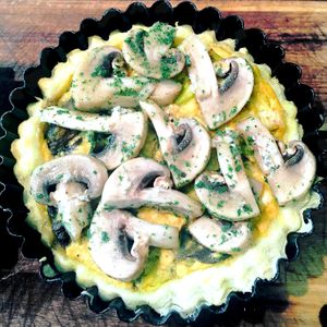 Garlic Mushroom Quiche at Dauns in East London