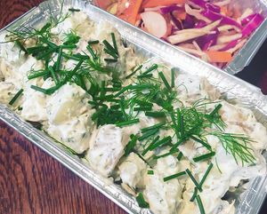 Creamy Swedish potato salad at Dauns in East London