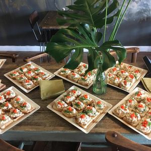 Toast Skagen, part of Catering for a Vegan Wedding at Dauns in East London