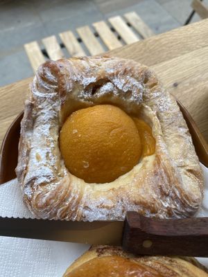 Peach pastry  at Dauns in East London