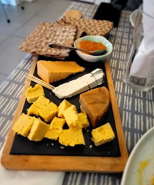 Cheese board at Dauns in East London