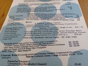 Food menu 2 at Dauns in East London