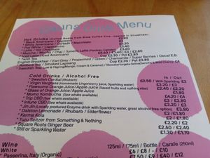 Drinks menu 1 at Dauns in East London