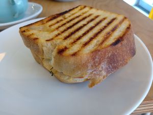 Tomato toastie at Dauns in East London