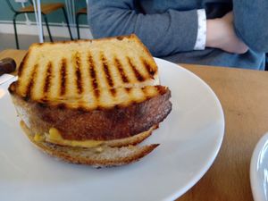 Tuna toastie at Dauns in East London