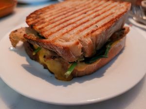 Special chicken with cheese and blue cheese at Dauns in East London