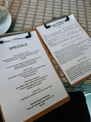 Menus at Dauns in East London
